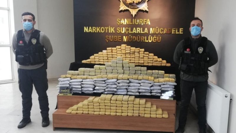 Şanlıurfa'da, 217 kilogram eroin ele geçirildi