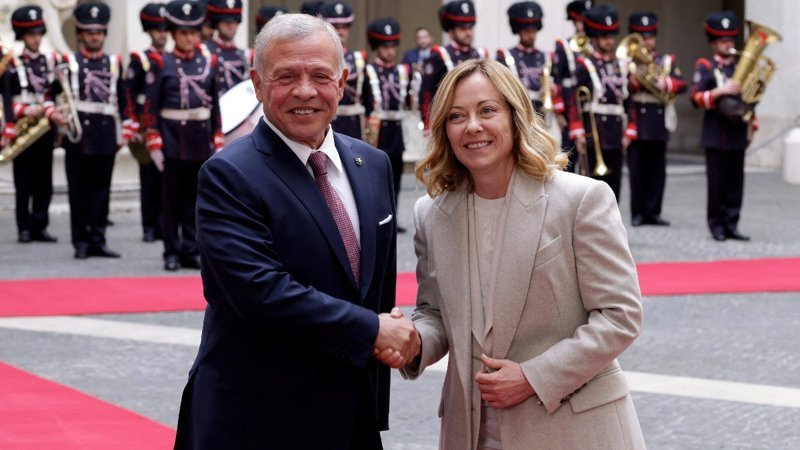 İtalya Başbakanı Meloni, Ürdün Kralı 2. Abdullah bir araya geldi