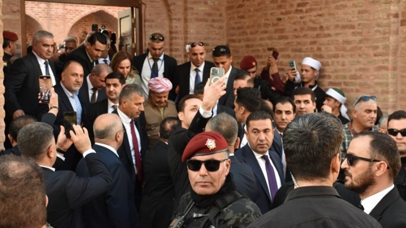 Mesut Barzani, Cizre'de tarihi mekanları ziyaret etti